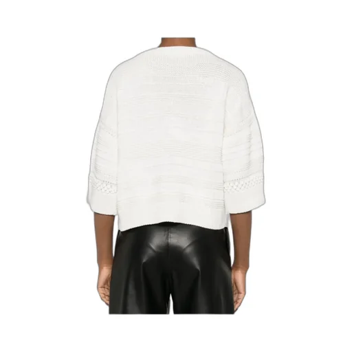 Open-Knit Cropped Jumper