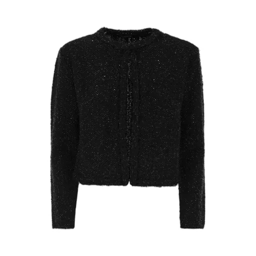 Tweed Trimmed Cropped Cardigan