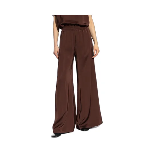 Wide-Leg Satin Trousers