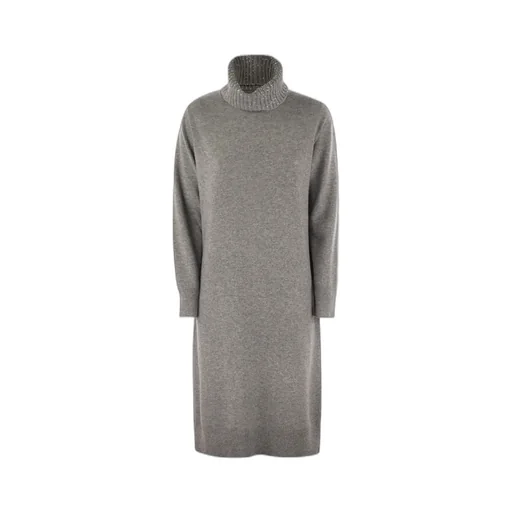 High Neck Knitted Dress
