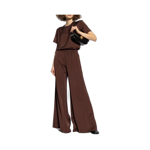 Wide-Leg Satin Trousers