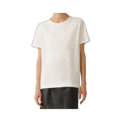 Rocks Beading Short-Sleeved Basic T-Shirt