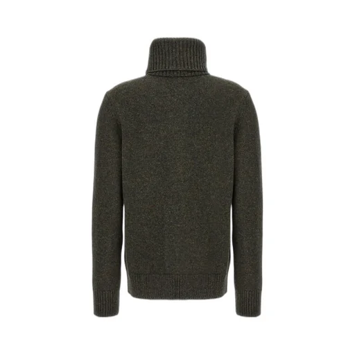 Button Front High Neck Knit