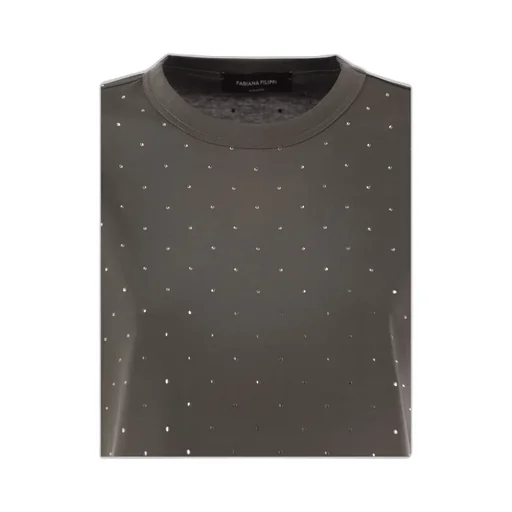 Stud Embellished Crewneck T-Shirt