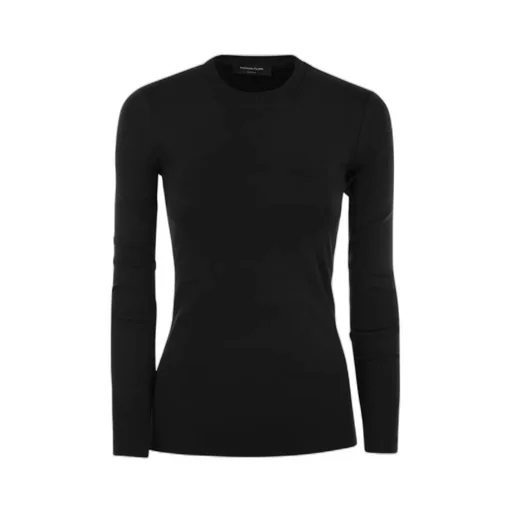 Long Sleeved Crewneck Ribbed T-Shirt