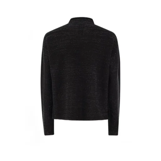 Lurex Detailed Polo Neck Jumper