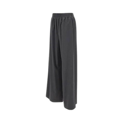 Flannel Wide-Leg Trousers