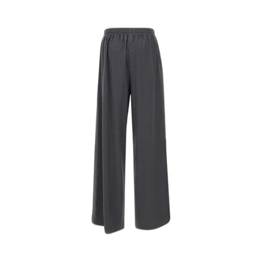 Flannel Wide-Leg Trousers