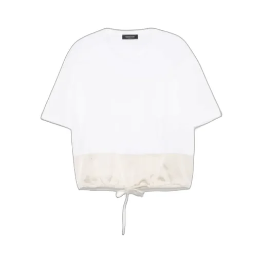 Drawstring Hem Crewneck T-Shirt