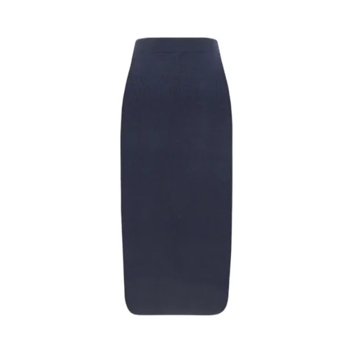 Ribbed Knit Midi Skirt