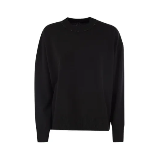 Sequin Embellished Crewneck Knitted Jumper