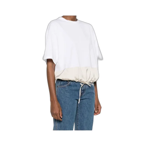Drawstring Hem Crewneck T-Shirt