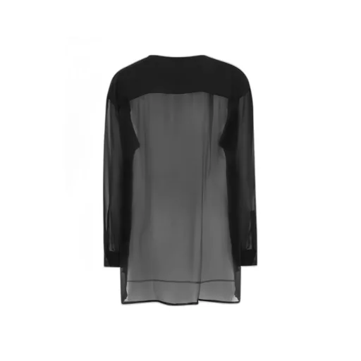 Sheer Sleeved Panelled Blouse