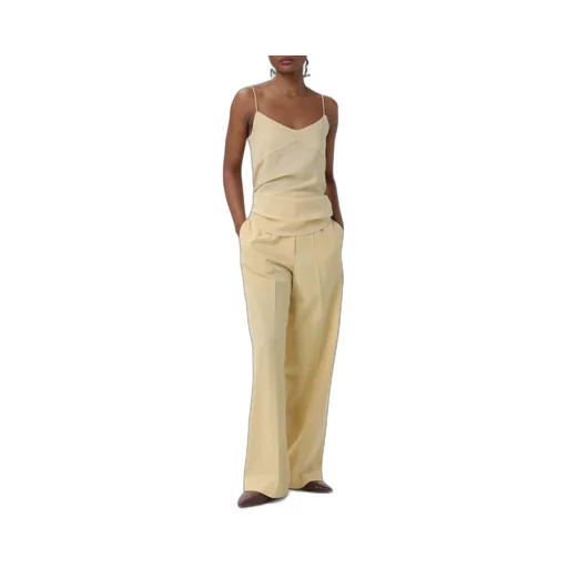 Stretched Straight-Leg Trousers