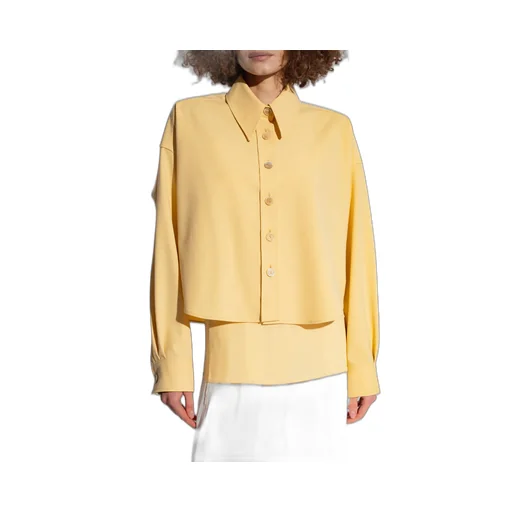 Drop-Shoulder Cropped Shirt
