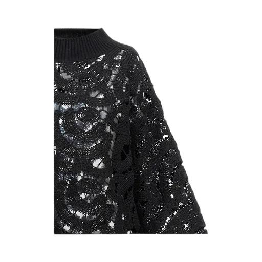 Hollowed-Out Long-Sleeved Sweater