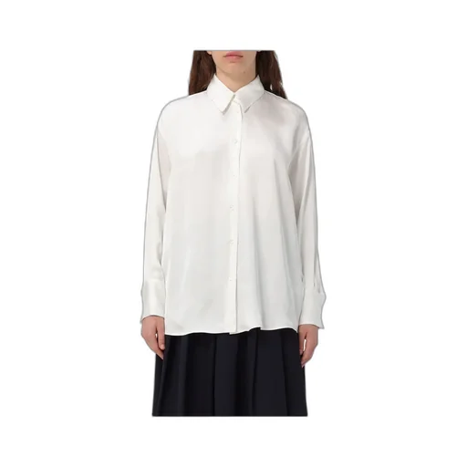 Drop-Shoulder Satin Elongated Shirt