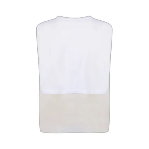 Semi-Sheer Panelled Crewneck Top