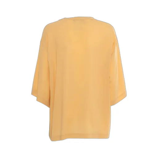 Bead-Embellished Round-Neck Blouse