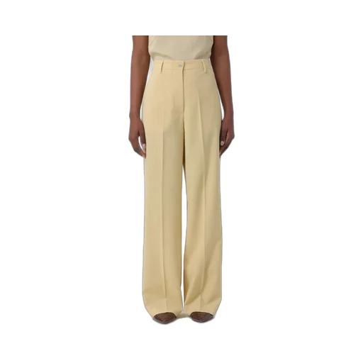 Stretched Straight-Leg Trousers