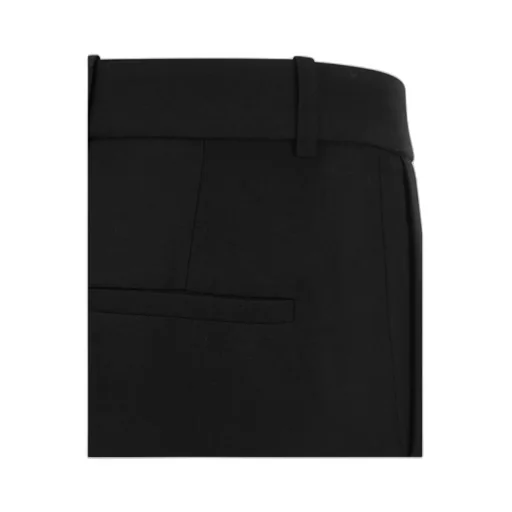Mid-Waist Casual Pants With Crease Design
