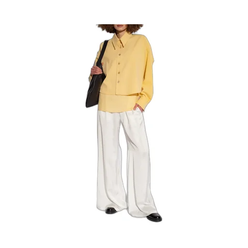 Drop-Shoulder Cropped Shirt