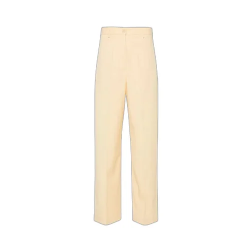 Stretched Straight-Leg Trousers