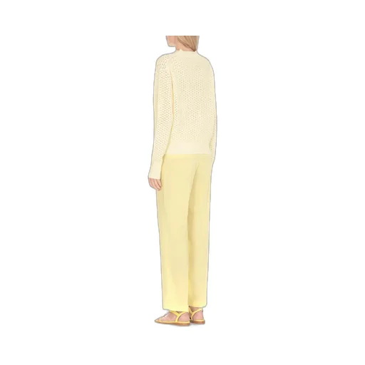 V-Neck Open-Knit Top