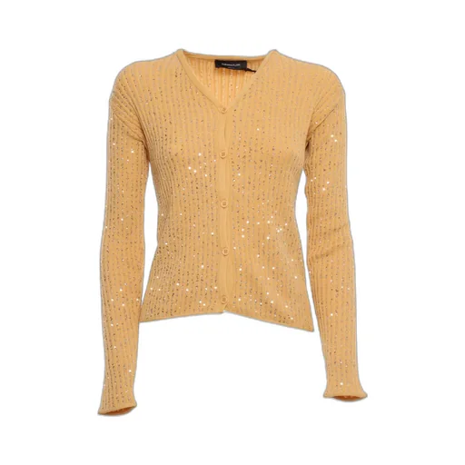 Sequin-Embellished Button-Up Cardigan