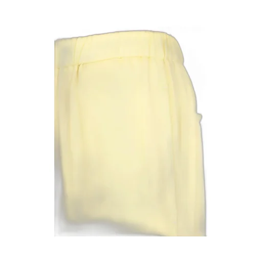 Elasticated Waistband Straight Crepe Trousers