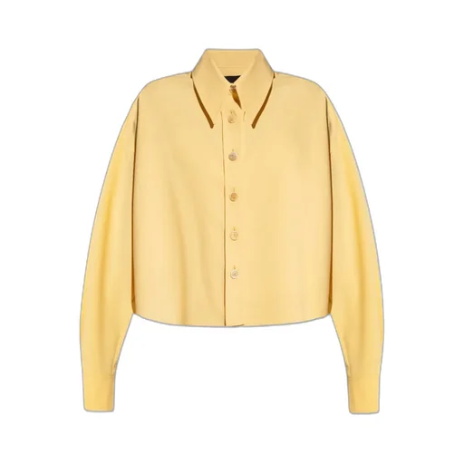 Drop-Shoulder Cropped Shirt