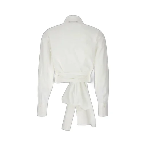Wrap-Designed Long-Sleeved Shirt
