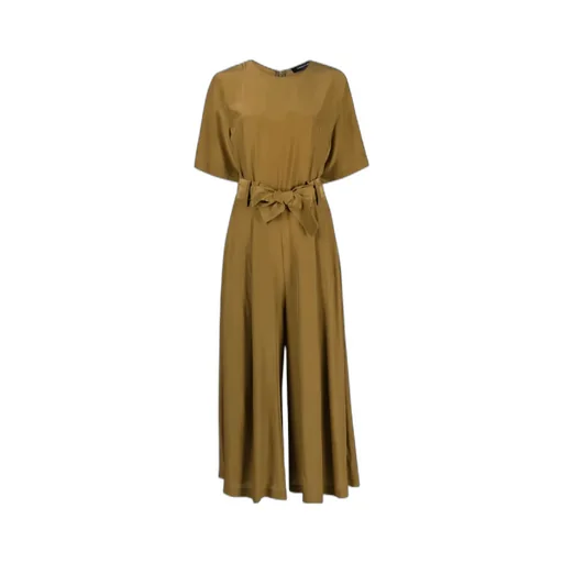 Round-Collar Belted Jumpsuit