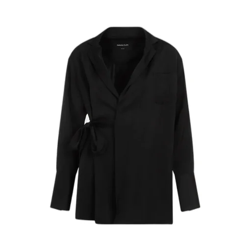 Wrap Around Satin Blazer