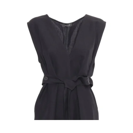 V-Neck Tied-Waist Sleeveless Dress