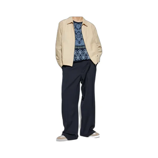 Decorative Pattern Crewneck Knitted Jumper