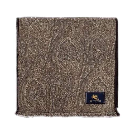 Logo Patch Frayed Edge Scarf