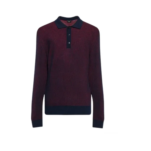 Striped Long-Sleeved Polo Shirt