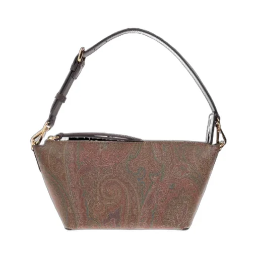 Paisley Printed Zipped Shoulder Bag