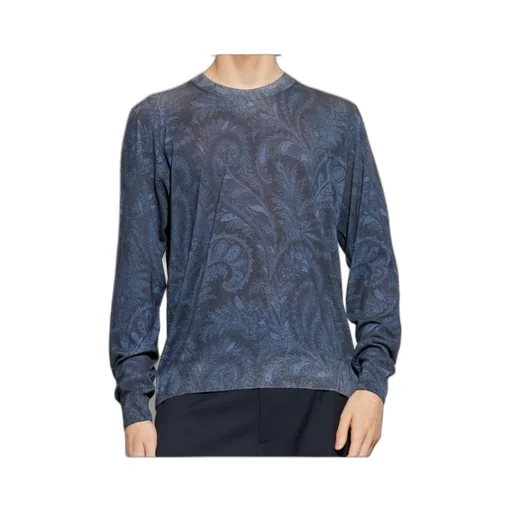 Patterned Crewneck Knitted Jumper