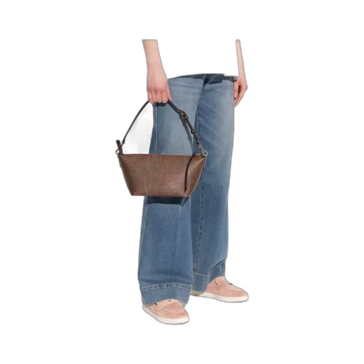 Paisley Printed Zipped Shoulder Bag