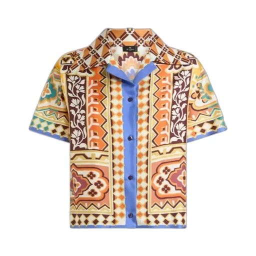 Floral Printed Bowling Shirt