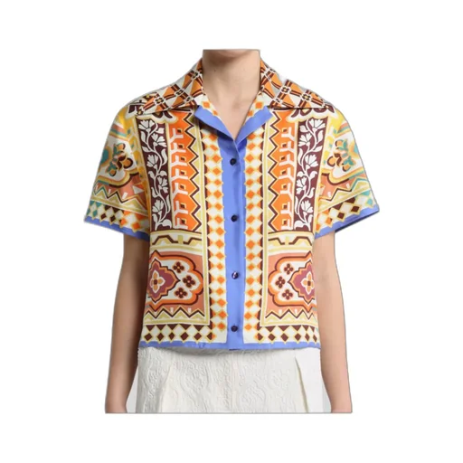 Floral Printed Bowling Shirt