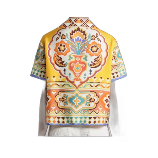 Floral Printed Bowling Shirt