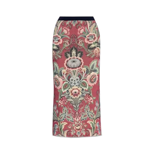 Patterned Midi Skirt
