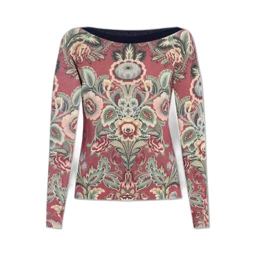 Floral Printed Knitted Jumper
