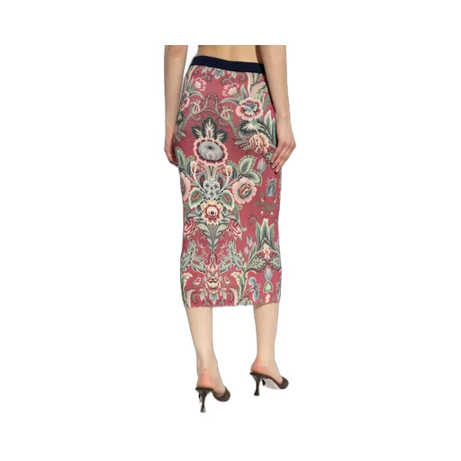 Patterned Midi Skirt