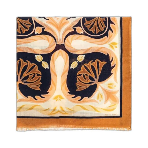 Patterned Frayed Edge Scarf
