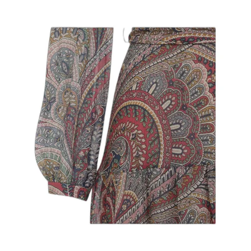 Silk Crepon Paisley Dress