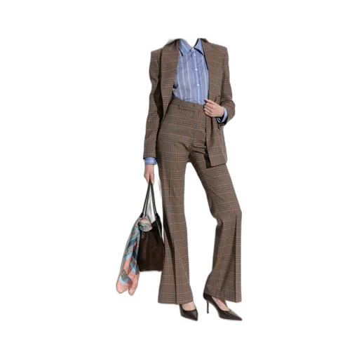 Double Breasted Checked Blazer